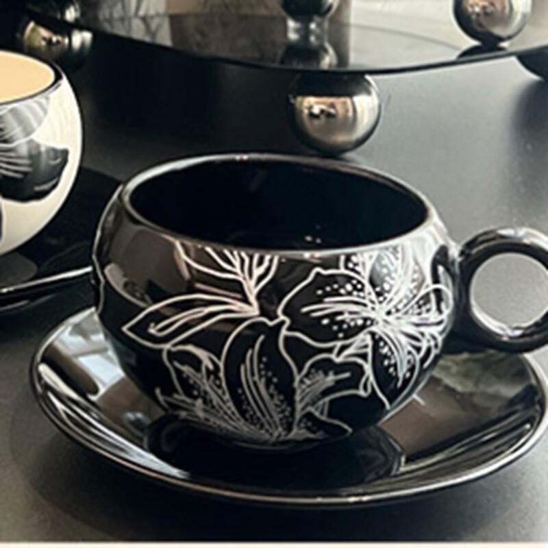 Narcissus Ceramic Coffee Cup & Saucer Set