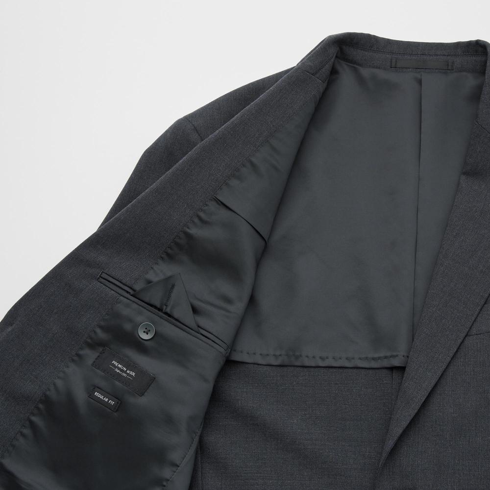 Uniqlo Japan Stretch Wool Jacket  Can Be Set Up 