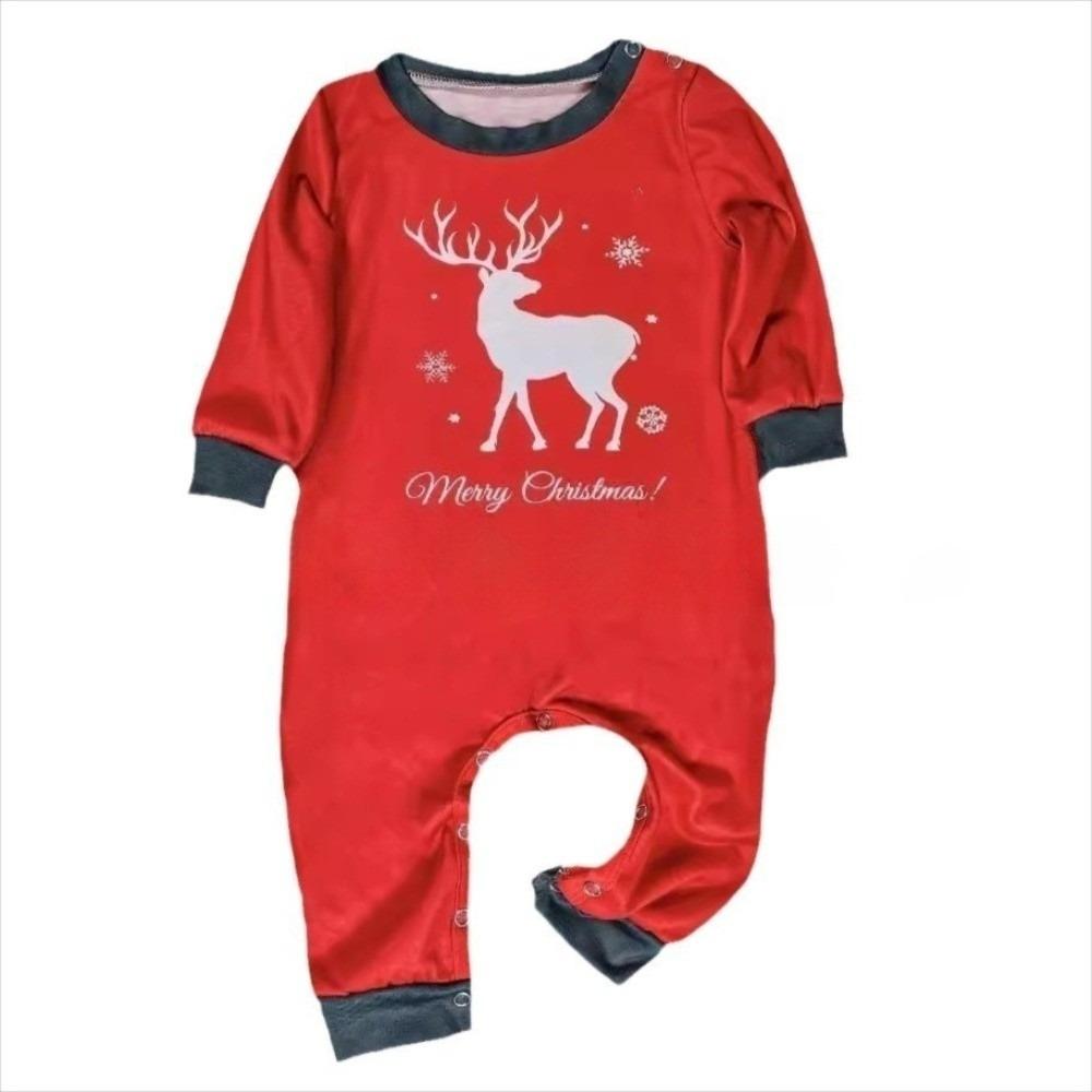 New Christmas Family Matching Outfits Cartoon Printed Parent-child Christmas Pyjamas Set Soft Loose Adult Kids Loungewear Winter