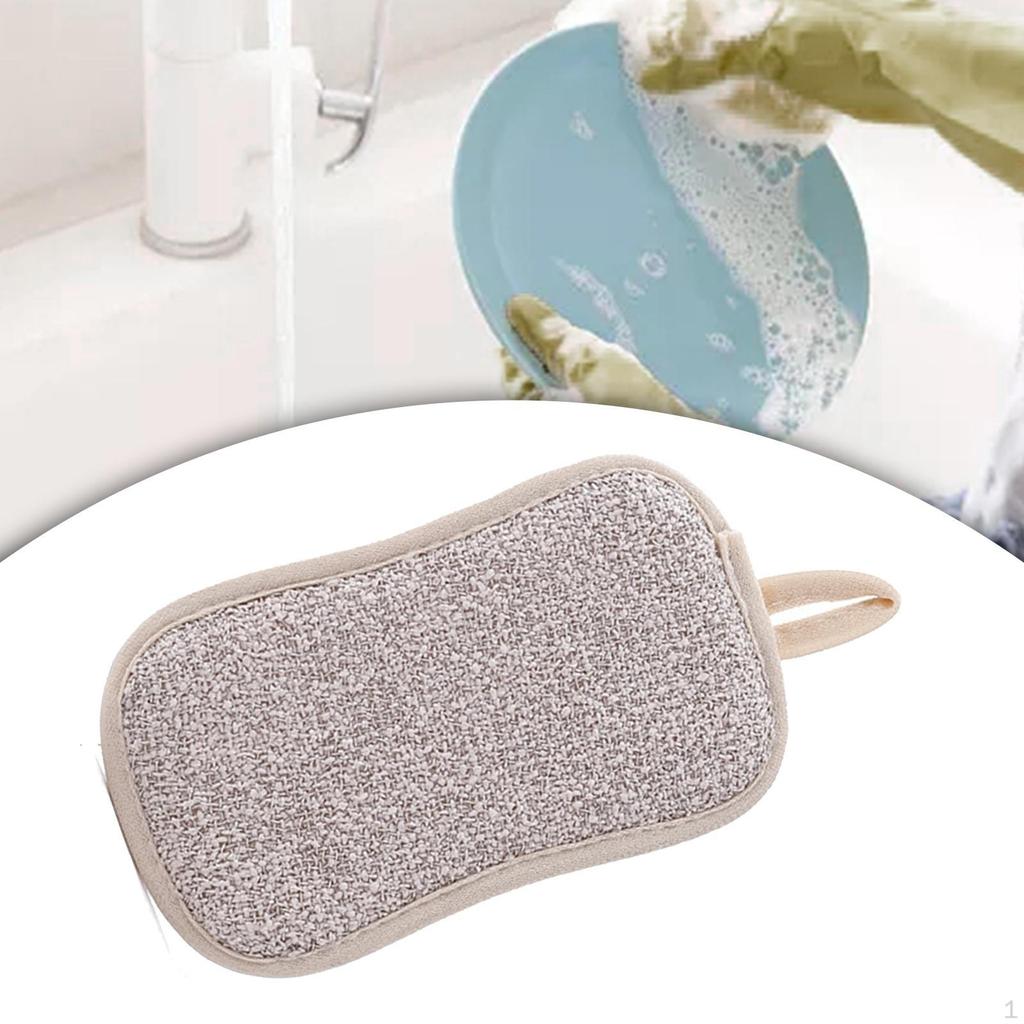 6 Paket Temizleme Süngeri Mutfak Kokusuz Yıkanabilir Mikrofiber Bulaşık Havlusu Bezleri