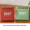 Double Coil Mini Calendar Standing Base Flip Calendar New 2027 Desk Calendar  Home Office