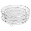 Fryer Accessories 3 Layer Fryer Rack 304 Stainless Steel Dehydrator Rack Detachable Round Grill Rack Dishwasher Safe