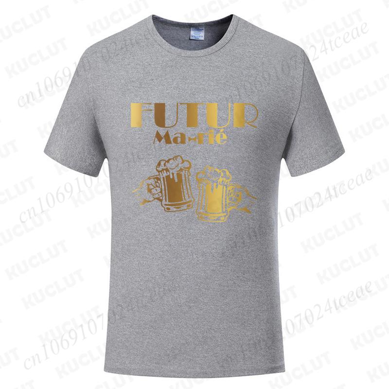 Fashion Beer Graphic  Wedding Tops French Boyfriend Single Farewell Bachelor Party T-shirts Evg Future Team Groom Best Man Tees