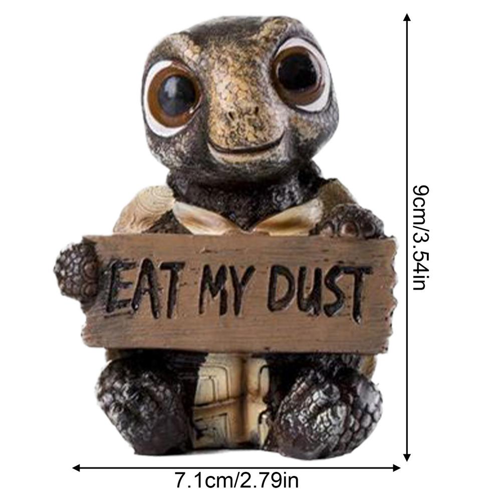 Статуэтка Морской Черепахи Статуэтка Черепахи из Смолы с Забавными Надписями Настольные Украшения Коллекционная Фигурка Статуэтка Животного для Гостиной