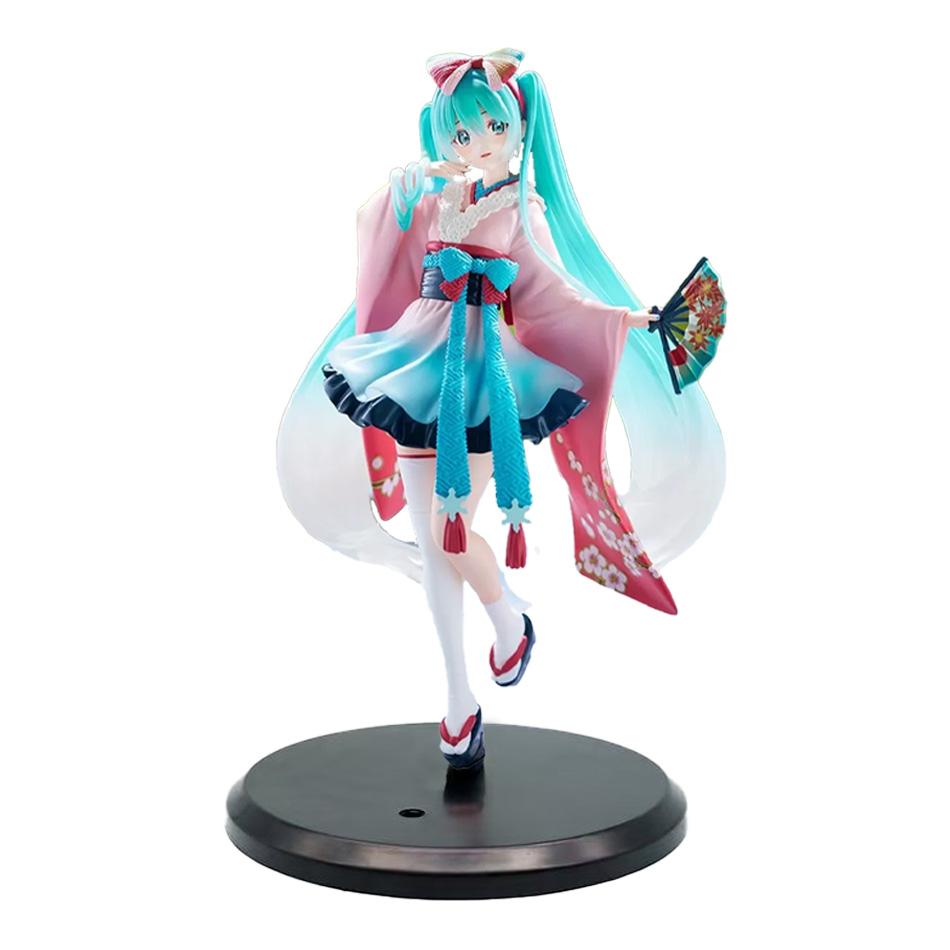 20cm Fashion Hatsune Miku Anime Figure Kimono Hatsune Miku Action Figures Kawaii Girl Figurine PVC Collection Model Toys
