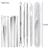 3/10Pcs Stainless Steel 7 Piece Pedicure Manicure Tool Kit Non Slip Handle Storage Case For Home Salon Nail Care