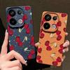 Luxus Kirschblüten-Print TPU Mattleder-Textur Schlanke Hülle Für Xiaomi 13T Pro Poco X6 Redmi Note 14 13 12 Pro 11 Weiche Stoßfeste Schutzhülle