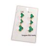 High-End Four-Leaf Clover Tassel Stud Earrings - Stainless Steel, Light Luxury Design