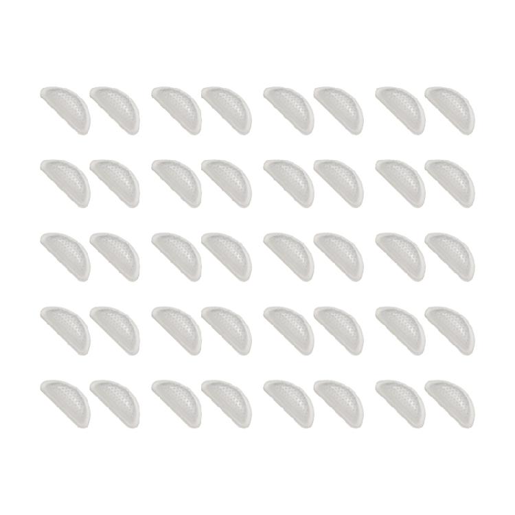 

20 Pairs Silicone Nose Pads Suitable for Acetate Eyeglass Frames Ergonomic Design Reduces Nasal Pressure Effectively белый