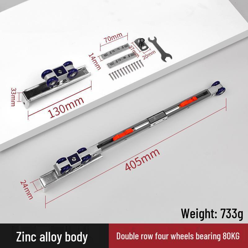 Two-Way Buffer Hanger Wheel Set for Sliding Doors Windows Hanging Wheels Entrance Sliding Doors Pulleys Bedroom Sliding Doors Hanging Rails Tracks