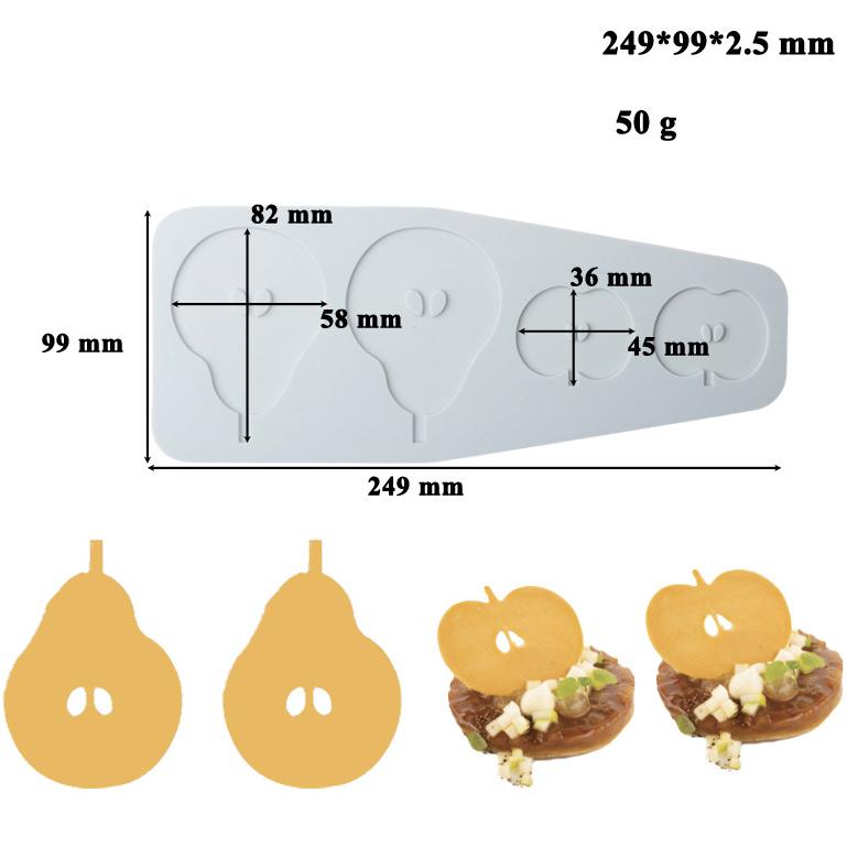 Texture Exquisite Leaf Silicone Cuisine Mold Flower Lace Pad Chocolate Candy Biscuit Baking Mould Apple Pear Ice Tray Cake Decor