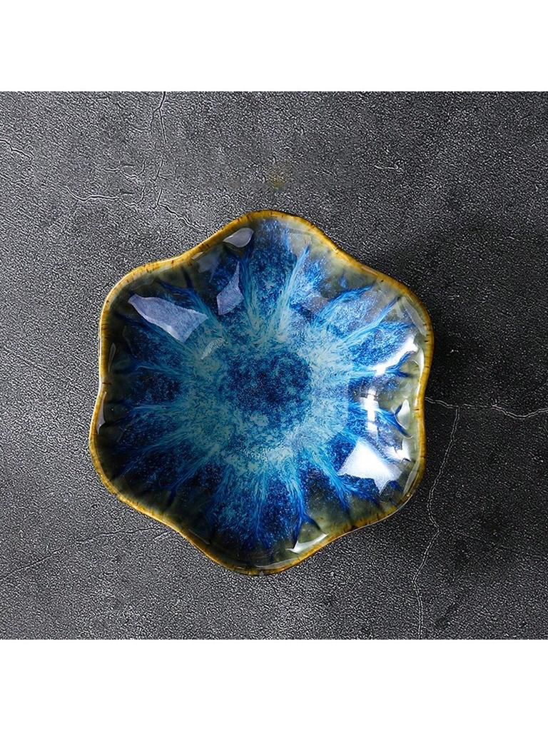 1pc Ceramic Petal Shaped Jewelry Tray, Simple Irregular Jewelry Plate for Jewelry Storage, Display, Storage or Home Decoration