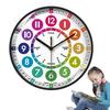 Lernuhr für Kinder - Pädagogische analoge Wanduhr, Buntes batteriebetriebenes Zeitlernwerkzeug für Kinder
