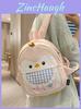 Min Cartoon Girl Backpack With Breathable Nylon For Daily Use And Laptop Storage