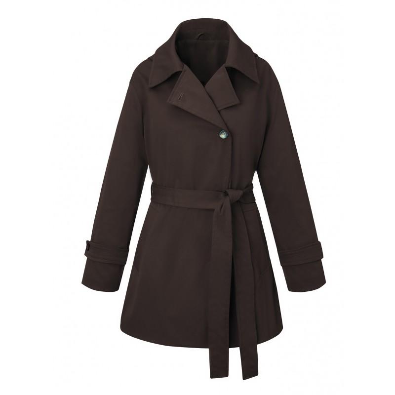 Womens Mid-Length Trench Coat With Hooded