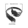 Adjustable Dating Rings Wing Shape Opening Rings Vintage Finger Jewelry Stainless Steel Texture for Party and Daily Wear