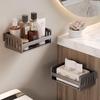 No-Drill Wall-Mounted Bathroom Storage Shelf & Toilet Paper Holder