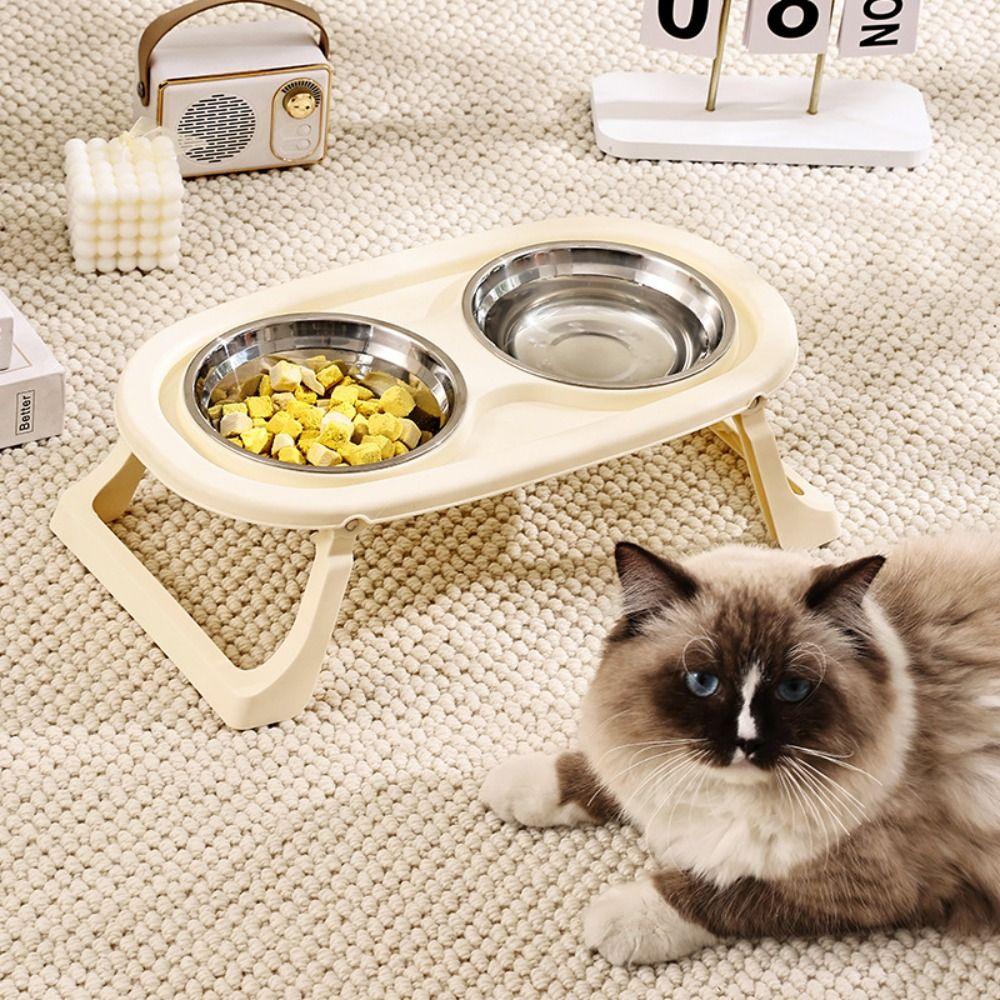 Non-Slip Cat Food Water Bowl Anti-flip Elevated Pet Feeder Bowl Pet Food Dispenser  Dog Accessories