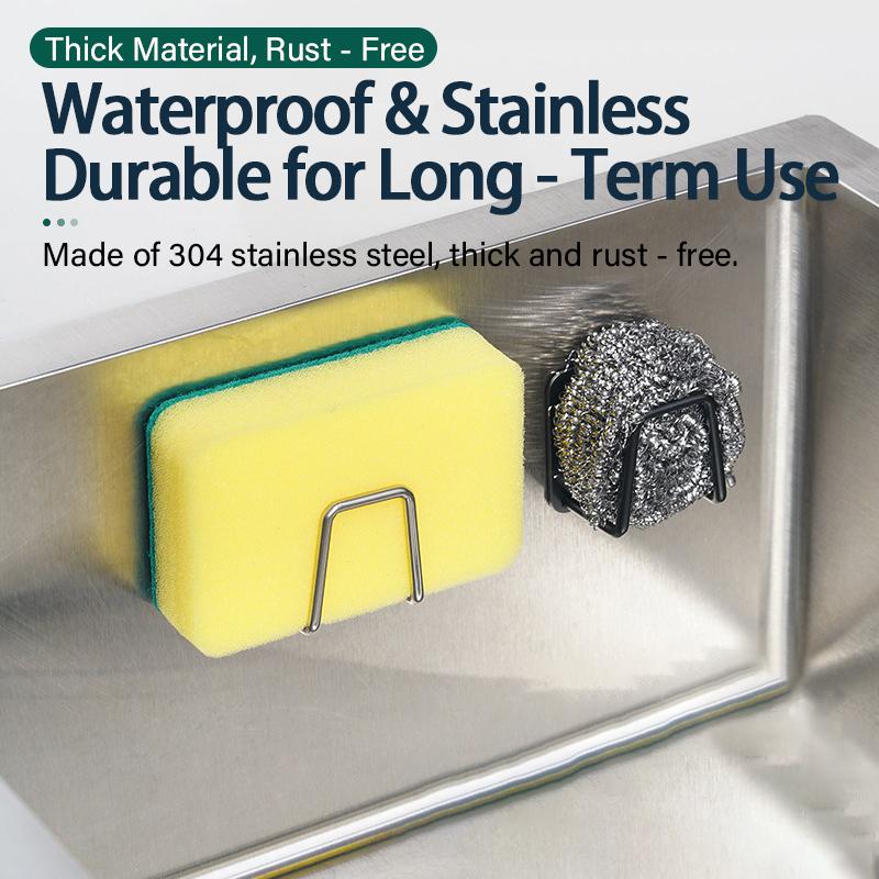 Kitchen Sink Sponge Holder Stainless Steel  Sponge Holder Kitchen Sponge Holder Sink Accessories Under Sink Organizer SNJ003
