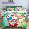 Ren & Stimpy  Pattern Bedding Quilt Set  Home Decoration  Gift (1 * duvet cover + 2 * pillowcase  without core)