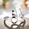 Dawapara Vintage Leviathan Cross Adjustable Ring Stainless Steel Unisex Rings Protection Symbol Gothic Jewelry Anniversary Gift