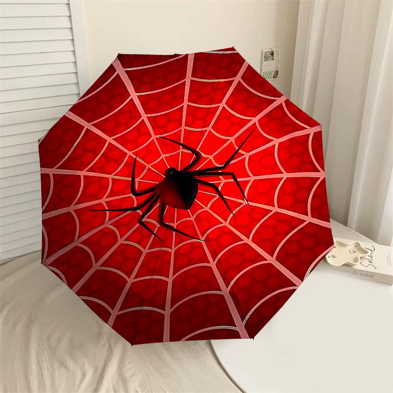 

1PC spider web Umbrella-8-Rib Reinforced Portable Folding Travel Suitable for All Seasons Outdoor Daily Use -J0336