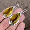 Citrine Gemstone Handmade 925 Sterling Silver Jewelry Earring 2.25" KKG-639