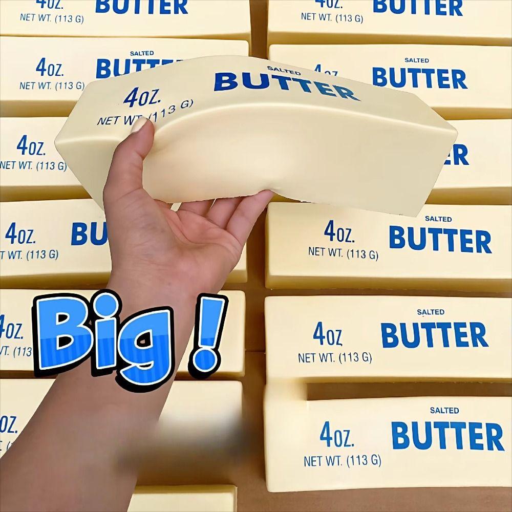 Release Hand Big Butter Stick Squeezing Toy Sensory Realistic Cheesecake Bars For Adult