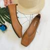 Fashion New Women's Square Toe Flats Trendy Versatile Shoes Shallow Mouth Lazy Bean Bean Shoe Fashion Elegant Ladies Shoes Zapatos Mujer