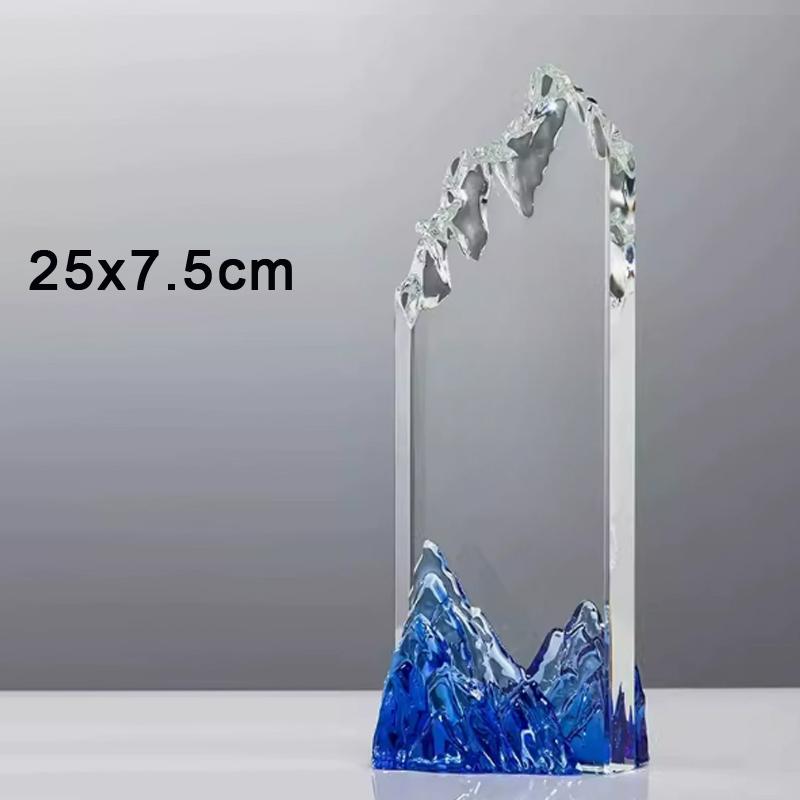 Customized Transparent Crystal Trophy, Excellent Staff Team Souvenir Annual Meeting Enterprise Award, Home Decoration Medal, 1Pc