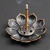 Alloy Incense Burner Plate Buddhism Lotus Buddhist Utensils Durable Incense Stick Burner Holder
