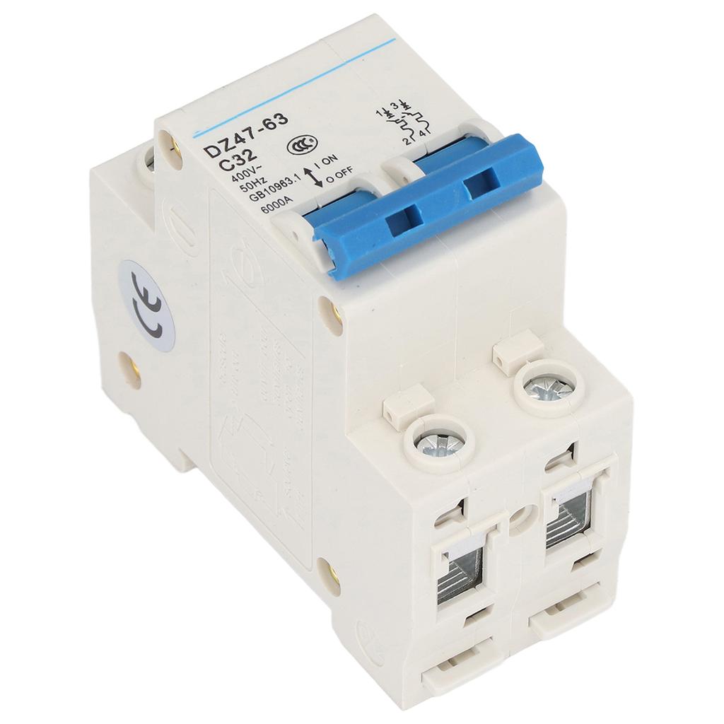 Leitungsschutzschalter 2P Fehlerstromschalter DIN-Schienenmontage 400V 32A DZ47‑63 C32