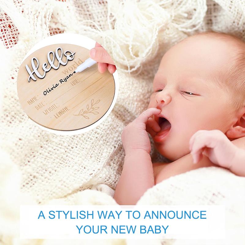 Gender Reveal Sign For Baby Birth: 3Pcs It'S A Boy Girl & Hello World Announcement Sign For Hospital - Wooden Newborn Welcome