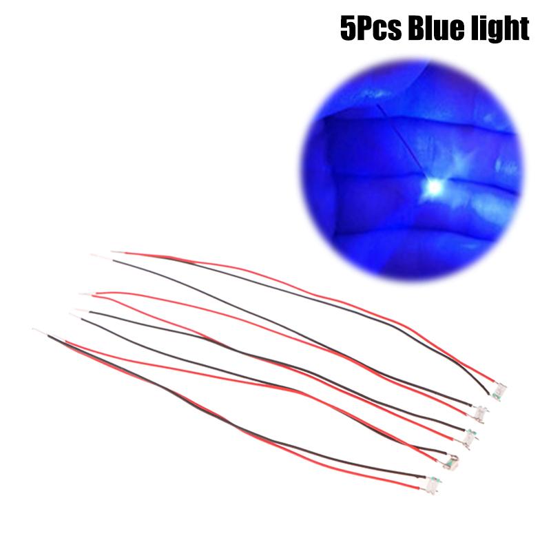5 Peças 0805 LED Piscante Lâmpada SMD Com Fio Micro LED Chip Pré-Soldado Mini Lâmpada Com Fio Para Modelo Ferroviário Brinquedo DIY Peças Para Modelo de Carro
