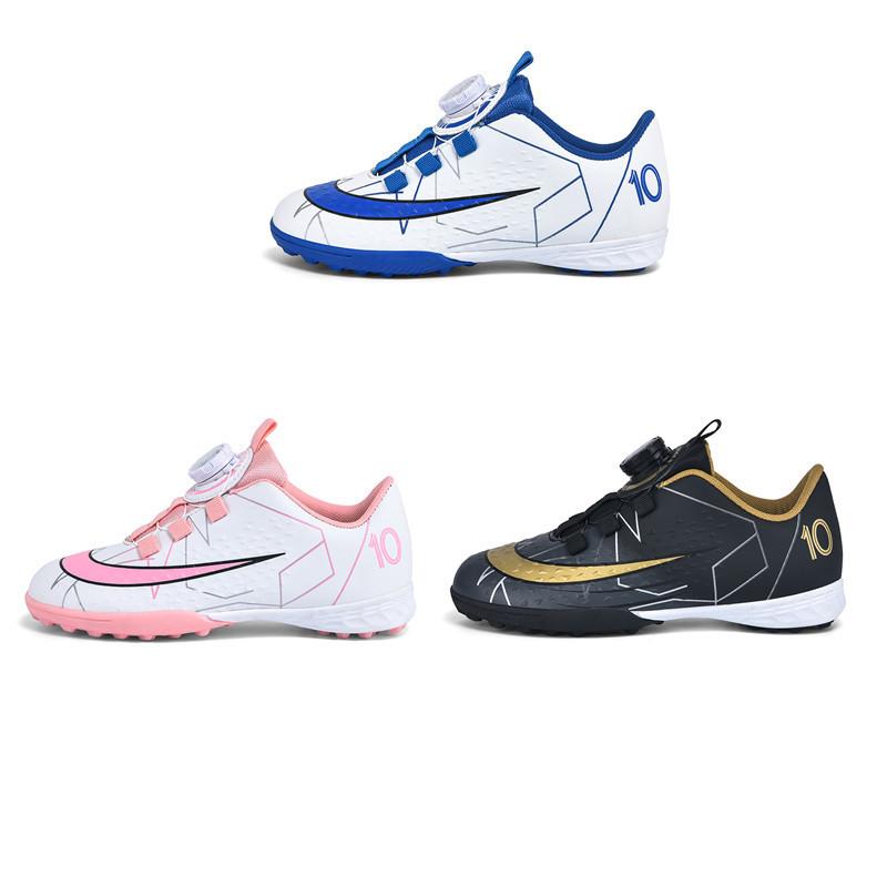 Summer Children's Rotary Buckle Older Children's Football Shoes Student Men's and Women's Training Games Lightweight Sneakers