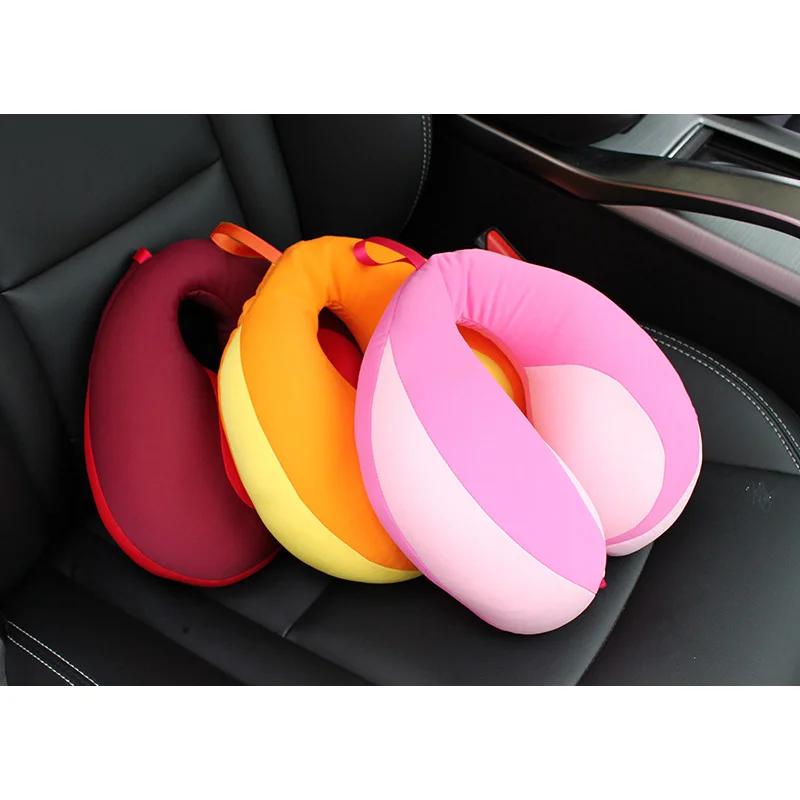 Children's Car Neck Protection Pillow Plush U-shaped Nap Pillow Baby Car Safety Seat Head Support Pillow Children Travel Pillow
