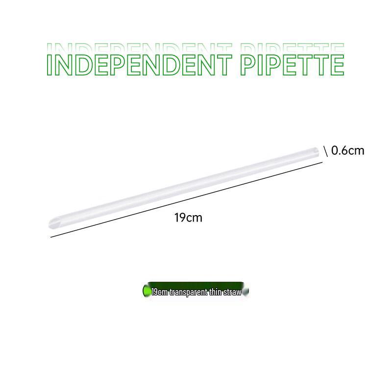 ZISIZ Individually Wrapped Black Disposable Plastic Straws