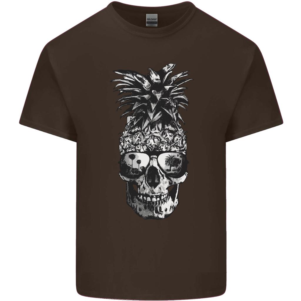 Pineapple Skull Surf Surfing Surfer Holiday Unisexs Light Cotton TShirt