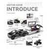 1/32 Scale Tesla Cybertruck Pickup Trailer RV Metal Alloy Toys Car Model Diecast Off-road Vehicle Gift for Boys Kids Collection Truck Ornaments