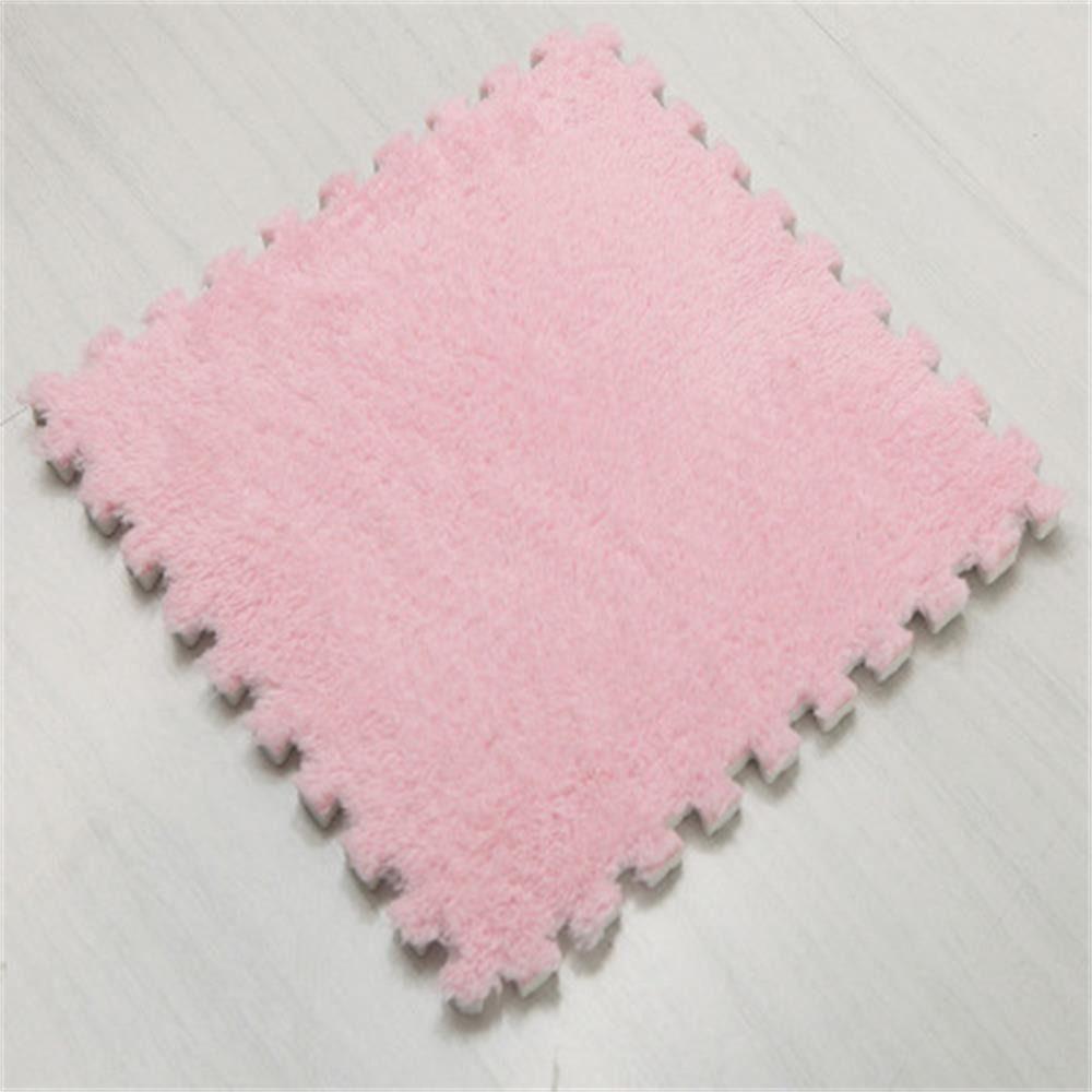 Easy To Clean Fluffy Floor Carpet Mat Square Soft Puzzle Foam Carpet Tiles Anti-Slip Playmat Thickened Plush Foam Living Room