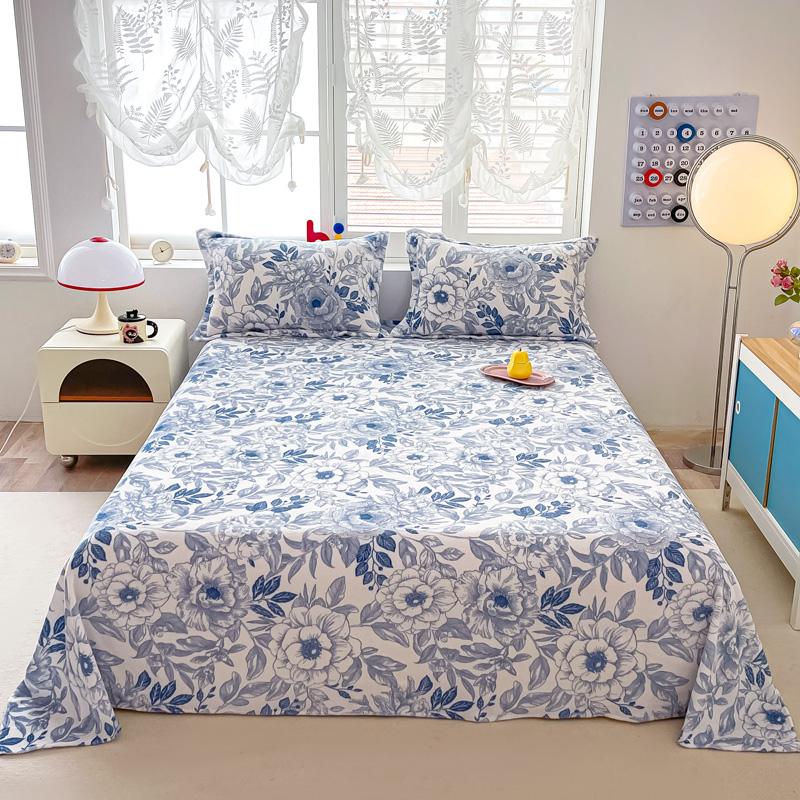 Cartoon Style Bedsheet Velvet Bed Linen Skin-friendly Flat Sheet Warm Bed Sheet for Winter Home Sheets Sabanas (No Pillowcase)