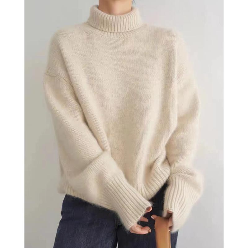 

Осенние и зимние кашемировые свитера, женские модные однотонные свободные повседневные вязаные водолазки, женские элегантные мягкие теплые вязаные джемперы 25466 XL