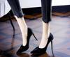 Fashion On Heeled Women's Shoes Evening Pointed Toe Thin Heels Ladies Footwear Beige Luxury Leather Casual Formal Wholesale Genuine Mark