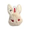 Fluffy Halloween Plushie Compact Stitched Bunny Bag Pendant Gothic Rabbit  Key Organizer