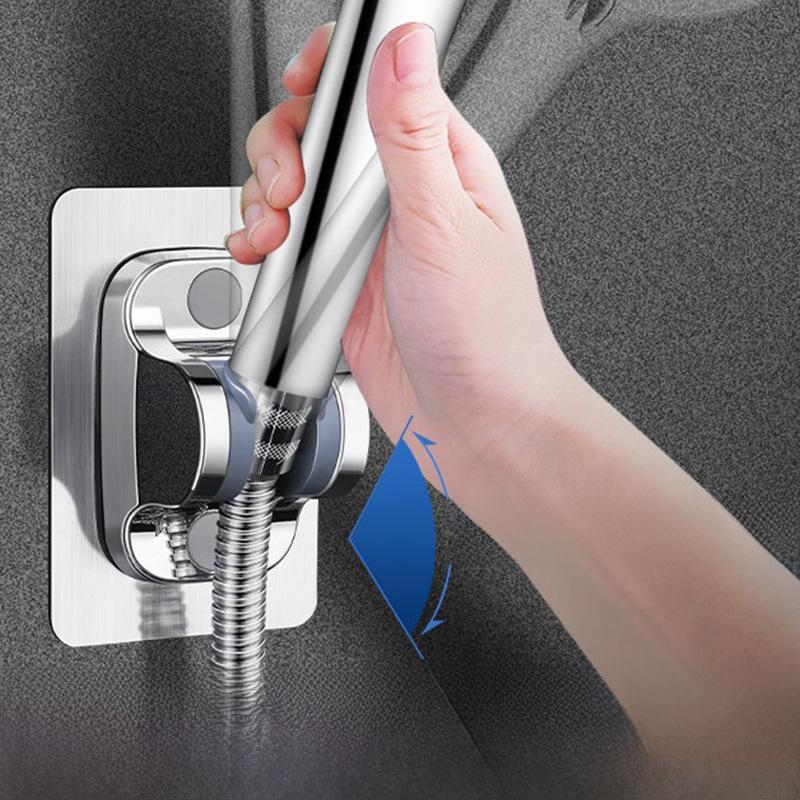 Adjustable Shower Bracket with Drying Fixture and Large Panel Shower Head