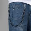 European & American Fashion Rhinestone Waist Chain - Hip Hop Punk Style Jeans Chain In Red & Black, Versatile Decorative Accessory for Women