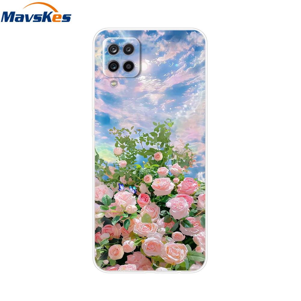Phone Case For Samsung Galaxy A12 Case SamsungA12 Silicone Clear TPU Painted Soft Cover For Samsung A12 A 12 Bumper Fundas Etui