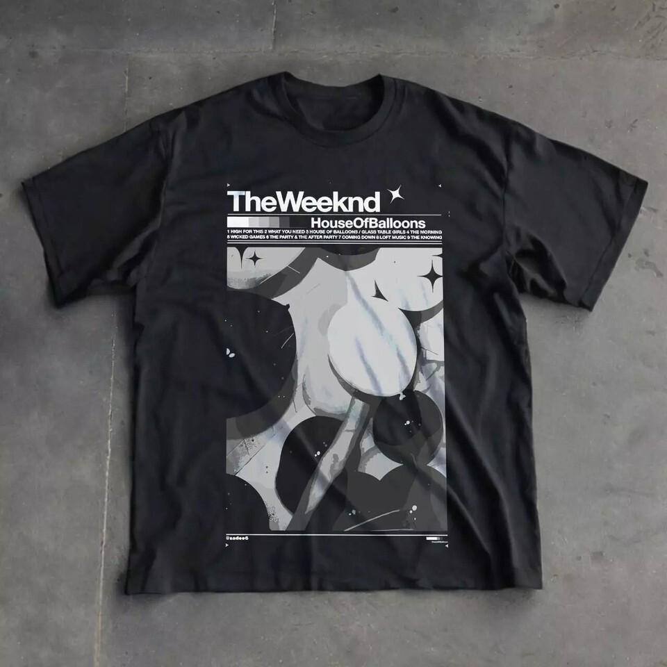 Новая Редкая Футболка The Weeknd House Of Balloons Все размеры Унисекс черная Футболка XXL