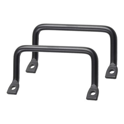 2Pcs Cabinet Pull Furniture Handle Hardware Kitchen Cabinet Pulls Window Sliding Door Knobs Carbon Steel Black Tray Handle