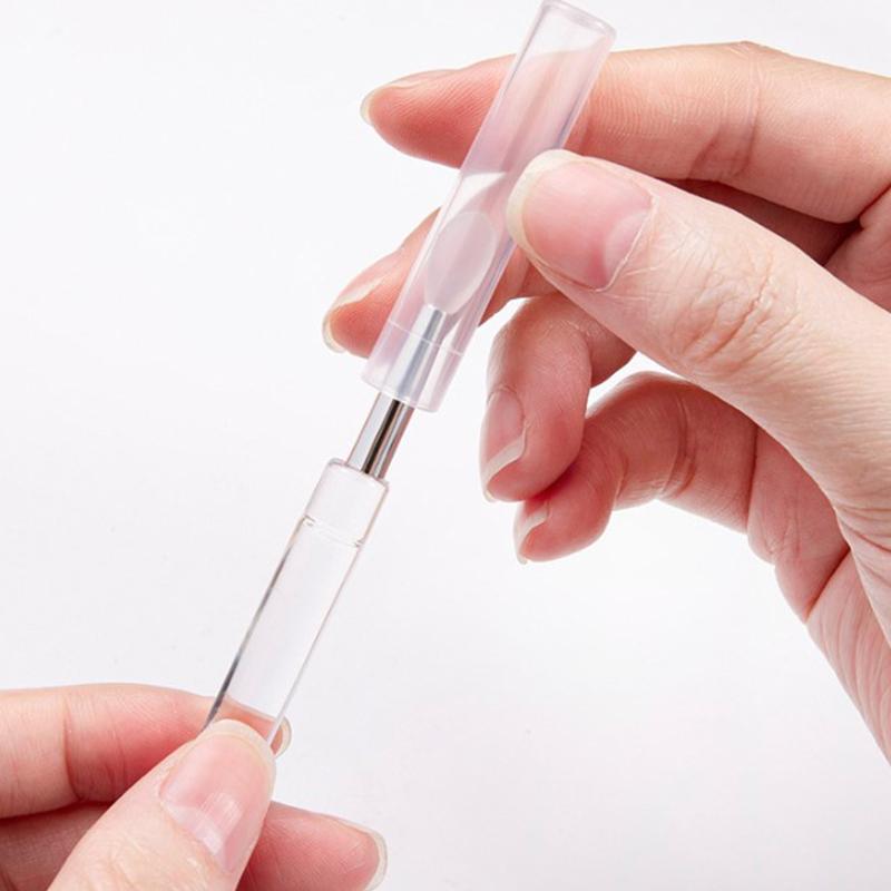 Portable Lip Gloss Applicator Multifunctional Silicone Lip Brushes With Dust Cap